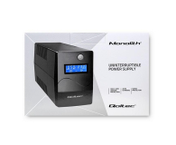 Qoltec Monolith (850VA/480W, 2xSchuko, USB, LCD, AVR) - 745080 - zdjęcie 7